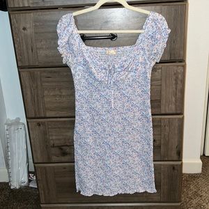 Floral raunched bodycon dress